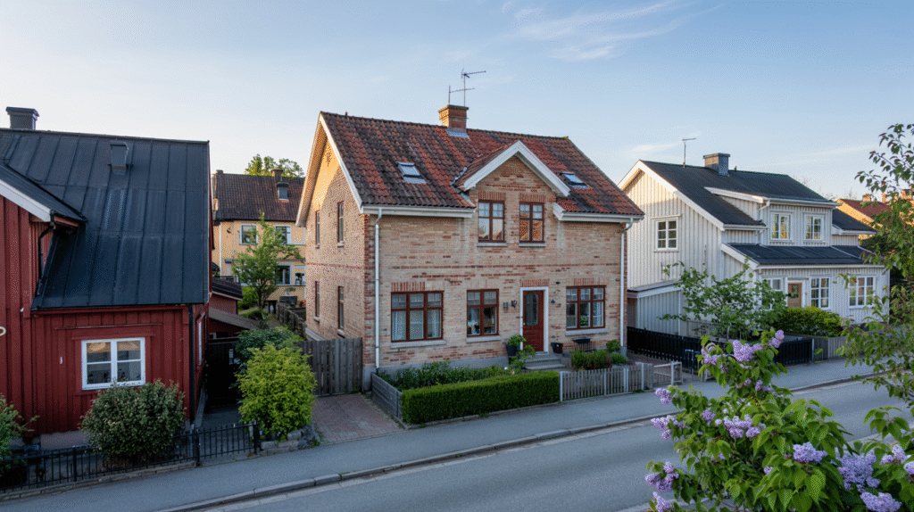 hus brick fasad