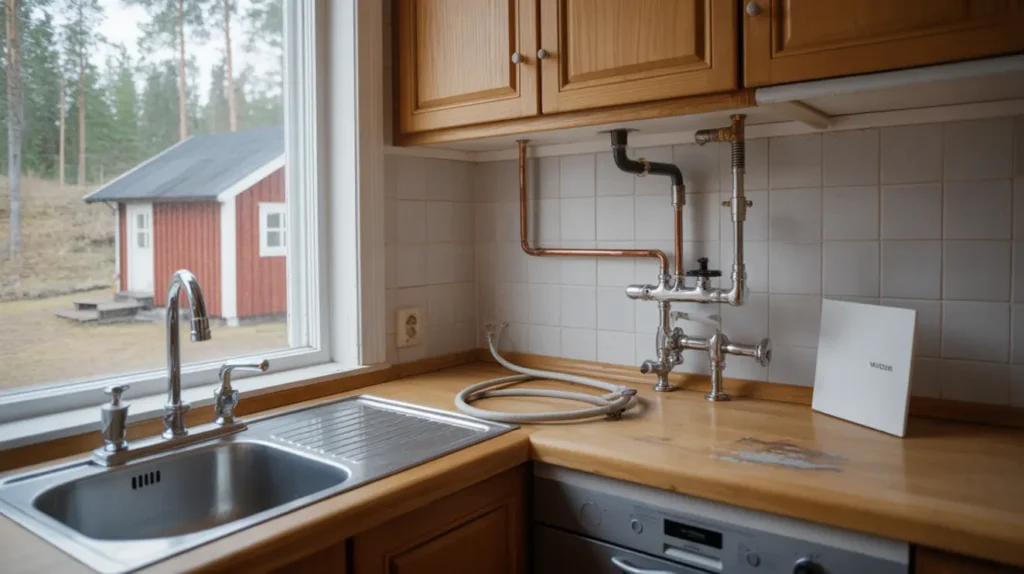 byte av k ksblandare och anslutning till diskmaskin i brottby vallentuna